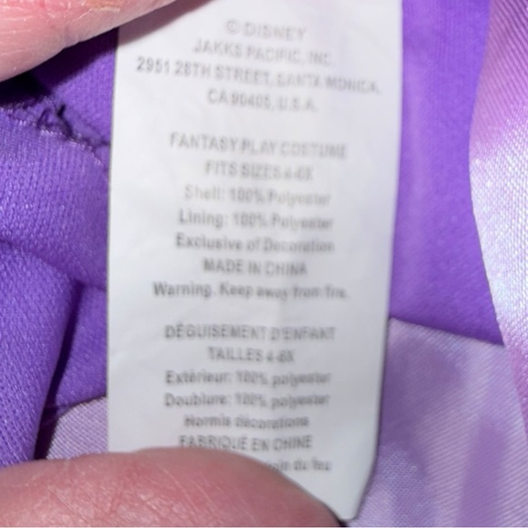 Disney Ariel Little Mermaid Costume Dress Purple Green Mermaid Fantasy Play 4–6X - Picture 5 of 5